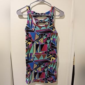 Colorful Geometric Print Bodycon Dress